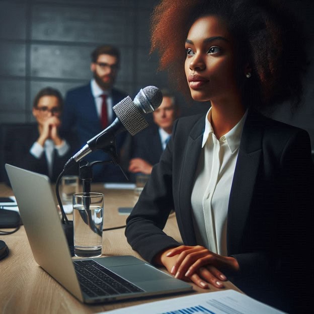 Black Woman Finding Her Voice